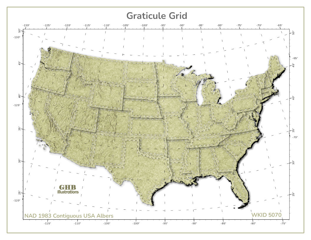 Graticule Grid Overlay Usa Albers Wkid 5070 